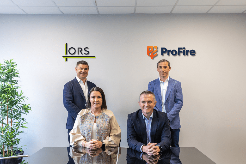 Image caption Top L R Andrew Murphy, Partner, Erisbeg; Ray Cuddihy, Managing Director, Pro Fire & Design; Bottom L R Olivia Cuddihy, Financial Director, Pro Fire & Design; John Brennan, Managing, Director ORS